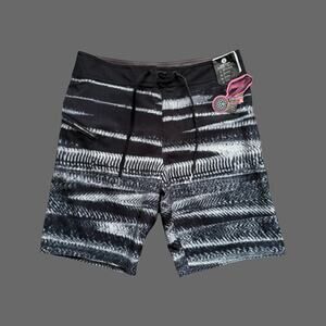 Volcom Glitch Stone Mod 20" Men's Boardshorts Black Size 30 NWT A0832401